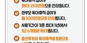 육아휴직 2025년부터 달라지는 점 바로가기